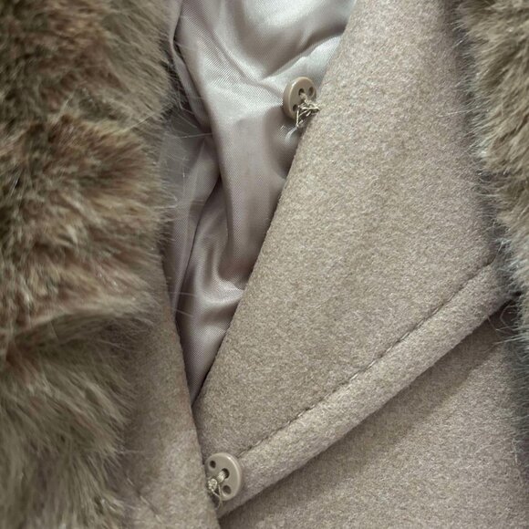 New Kate Spade camel fur removable collar coat XL - Picture 4 of 7
